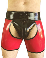 Mens Latex Chap Shorts by