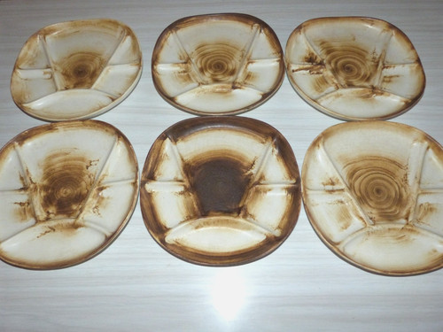 Assiettes fondue log - assiettes,