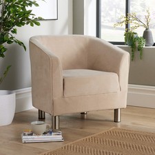 Tub Chair Putty Velvet
