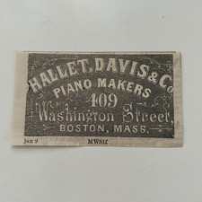 Hallet davis piano - hallet, &