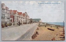 Postcard Seaford Esplanade Beach Boats UK Coast Seafront East Sussex 1916