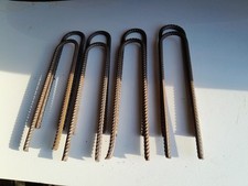 8NO TRAMPOLINE ANCHORS TENT PEGS REBAR STAKES 300MM x 16MM