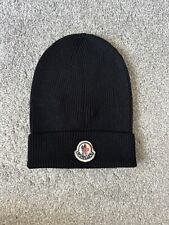 Clearance MONCLER LOGO BEANIE WOOL  BLACK (SHOP CLOSING DOWN ITEMS )