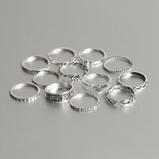 Set of 12 Rings Boho Knuckle