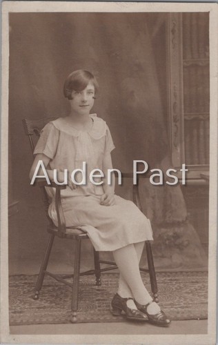 1920s rppc young woman bob - rppc,