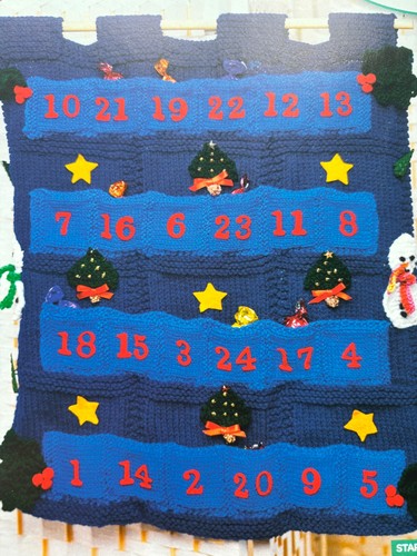 Knitted advent calendar - knitted,