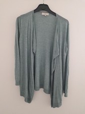 NEXT Waterfall Cardigan Merino Wool Blend 10 Duck Egg Blue Green