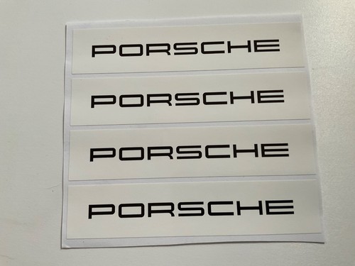 Porsche black white decals - 4x,