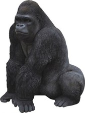 Gorilla Silverback 28cm - Lifelike Garden Ornament - Indoor Outdoor - Real Life