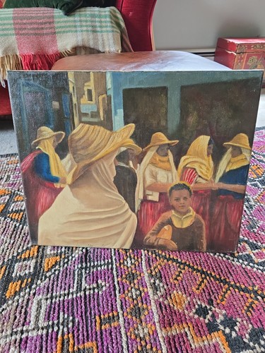 Vintage oil canvas - vintage, on