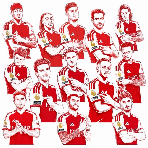 Arsenal players 27 - 13, 26/27
