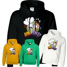 Bunny Vs Monkey Hoody Book Day Cartoon Children Kids Boys Girls Costume Hoodies
