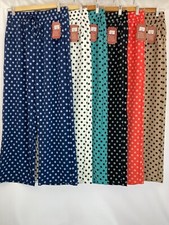 Womens Wide Leg Polka Dot