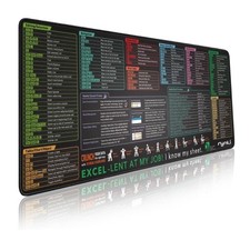 Excel Shortcuts Cheat Sheet Mouse Pad Giant Desk Mat 800x300mm Mouse Pad