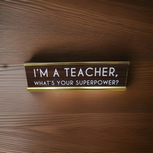 Classroom desk sign - desk, school