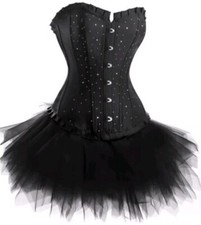 Black Diamante Corset Outfit