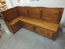 3'X7' SOLID PINE CORNER MONKS BENCH- SETTLE- PEW- HAND MADE- BESPOKE AVAILABLE 