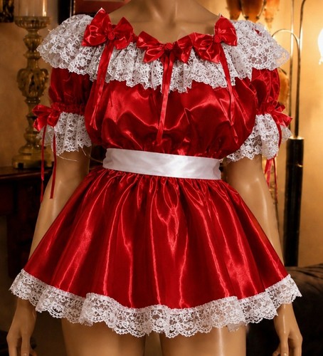 Adult baby sissy red satin - cd,