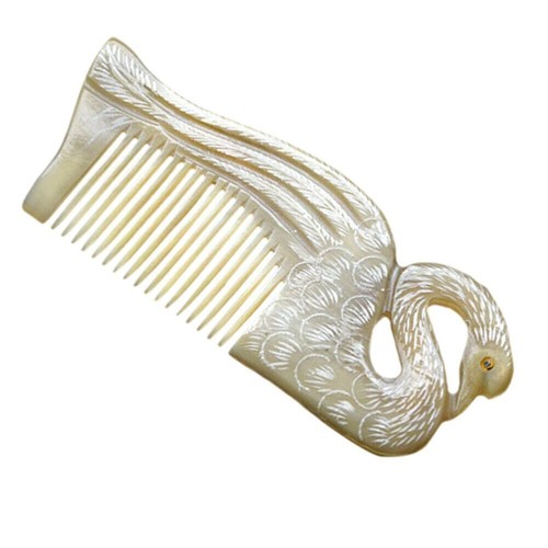 Hair comb horn carved - horn,