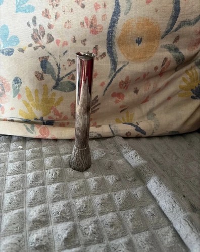 Silver plate fluted bud vase - plate,