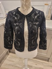 ZARA Black Silver Knit Sequin