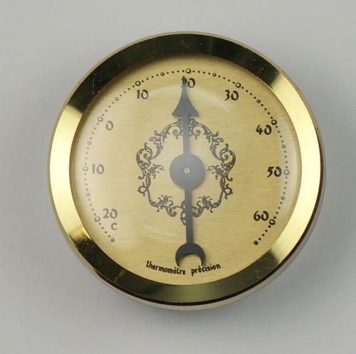 Small thermometer insert gilt - thermometer,