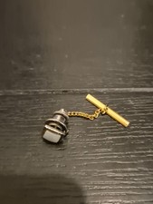 Tie Tack Pin with Chain -