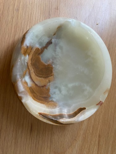 Vintage brown onyx ashtray - vintage,