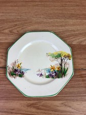 Royal Staffordshire Pottery A J Wilkinson Honeyglaze Octagon Plate 