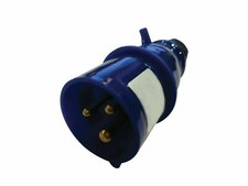 240V 16AMP 3PIN BLUE INDUSTRIAL PLUGS AND SOCKETS IP44 CAMPING CARAVAN LEAD