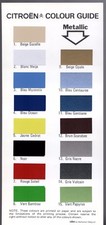 Citroen Exterior Colours 1977