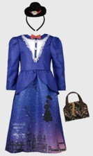 TU Mary Poppins Fancy Dress Costume 5-6 Years New With Hat/Bag