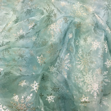 Organza fabric metallic foil - fabric,