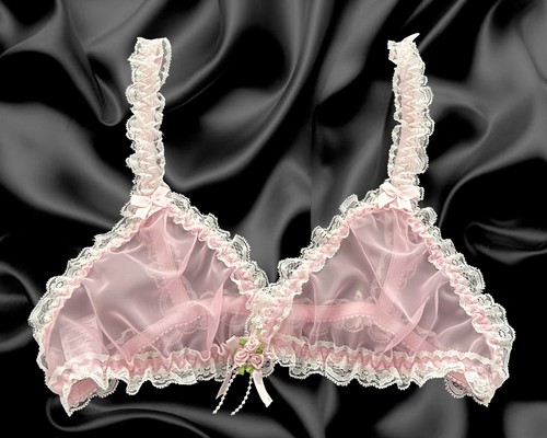 Sissy sheer baby pink nylon - sheer,