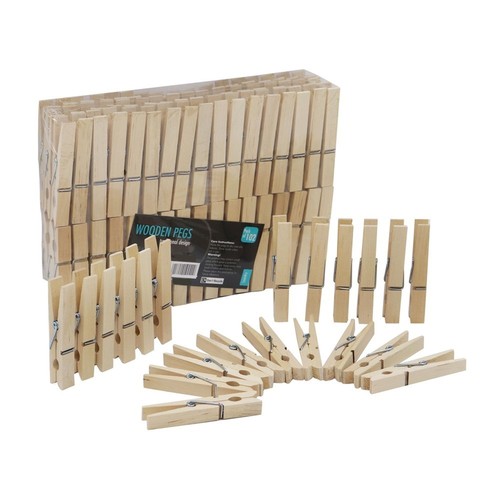 102 wooden clothes pegs - 102,