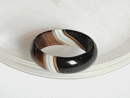 Brown coloured banded agate - banded,