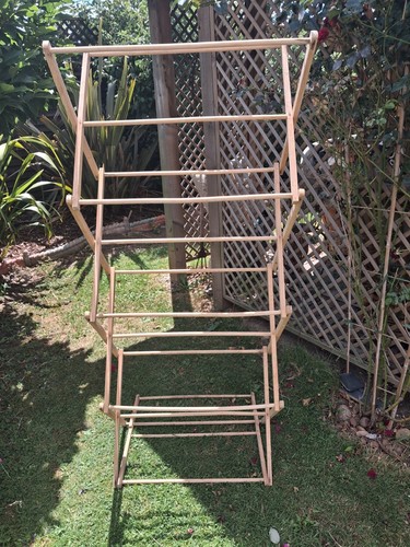 Vintage wooden clothes airer - wooden,