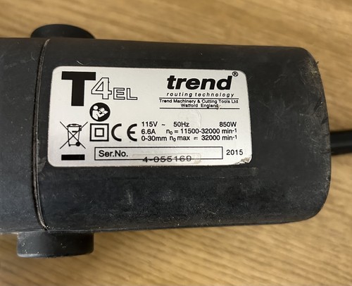 Trend t4el plunge router - t4el, 850w