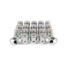 Set of Alloy Wheel Nuts, M12 x 1.5, 19mm Hex, Capped Style, Suitable for Ford