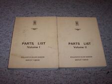 1965-1975 Rolls Royce Silver Shadow Bentley T1 T2 Parts List Catalog Manual