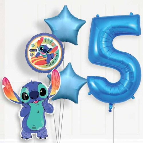 Stitch 5th birthday helium - stitch,
