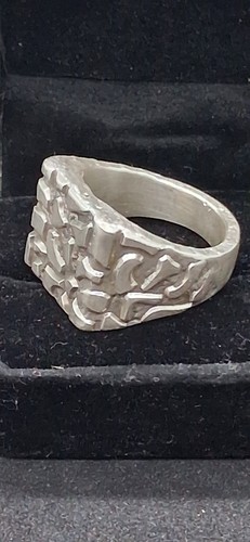 Silver nugget ring size 1 - size, z+1