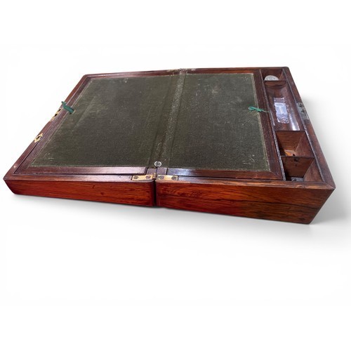 Victorian walnut writing slope - walnut,