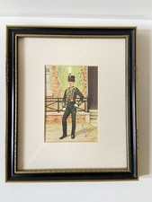 Officer Sherwood Rangers Yeomanry Framed Mounted Print 27.5 x 23cm