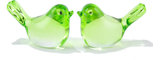 2pcs crystal bird figurine - crystal,