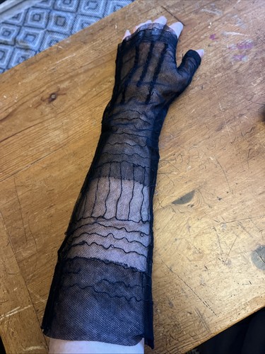 Vintage black netted long - vintage,