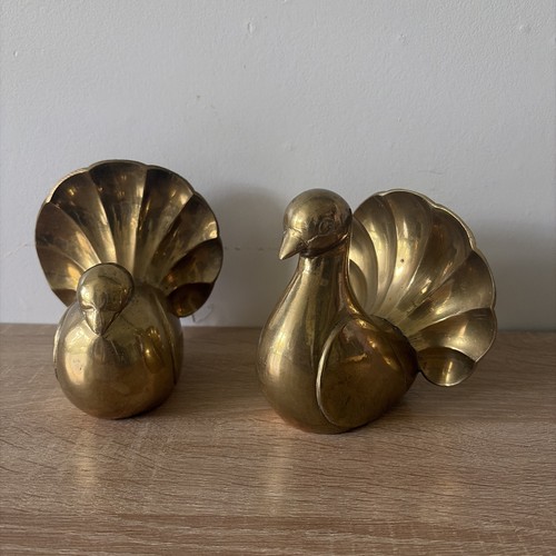 Vintage brass dove pigeon - dove,