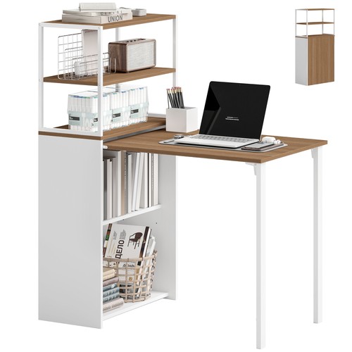 Homcom foldable computer desk - foldable,