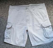Mens Stone Coloured Cargo Shorts by Denim Co 40" Waist