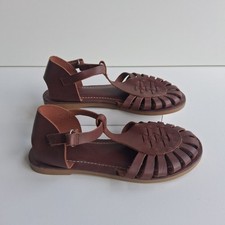 ZARA KIDS Brown Cage Sandals UK 2